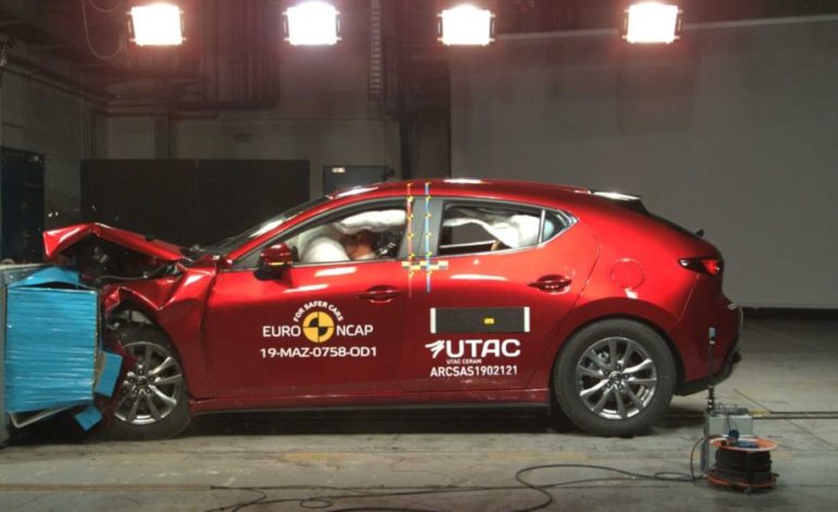 Crash test Euro NCAP: Mazda 3 al top dopo l’ultima sessione di test