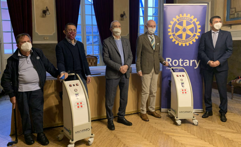 Da Rotary Club Novi Ligure: donati due sanificatori alle RSA Don Beniamino e La Serenella