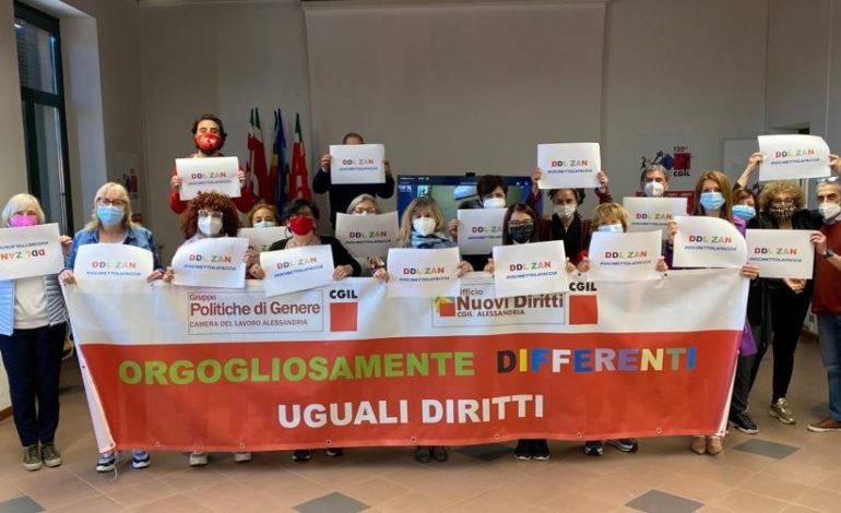 Da Cgil Alessandria: “Per la legge Zan e molto di più: non un passo indietro”