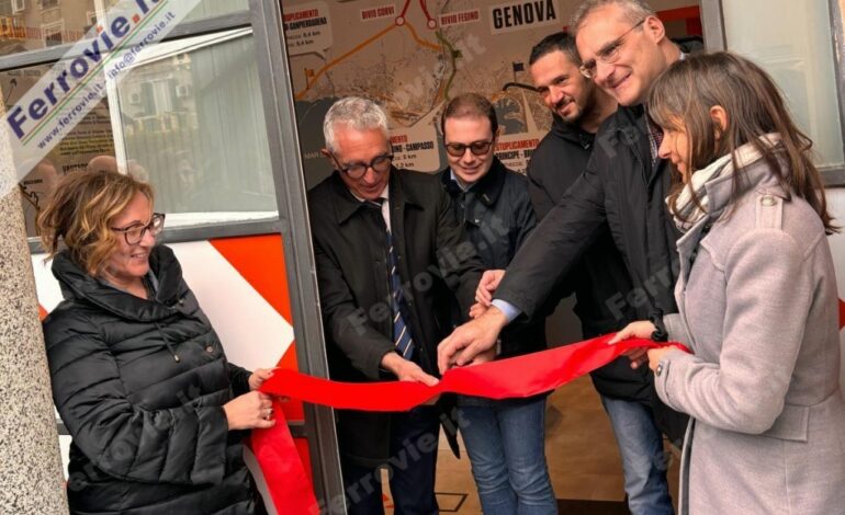 Terzo Valico: inaugurato l’infopoint nella stazione di Rivarolo