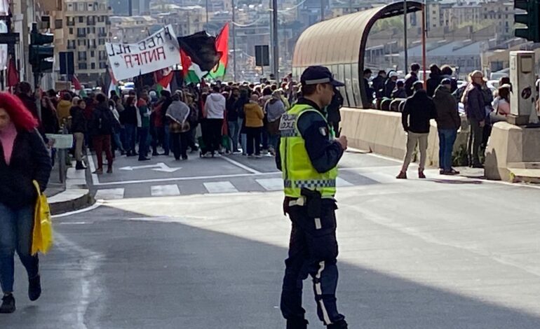 Corteo pro Palestina, traffico in tilt