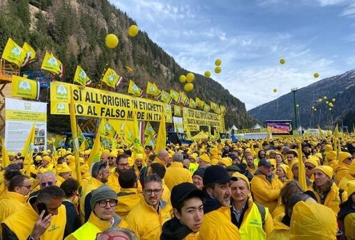 Agricoltori piemontesi al Brennero per fermare il “Fake in Italy” con Coldiretti